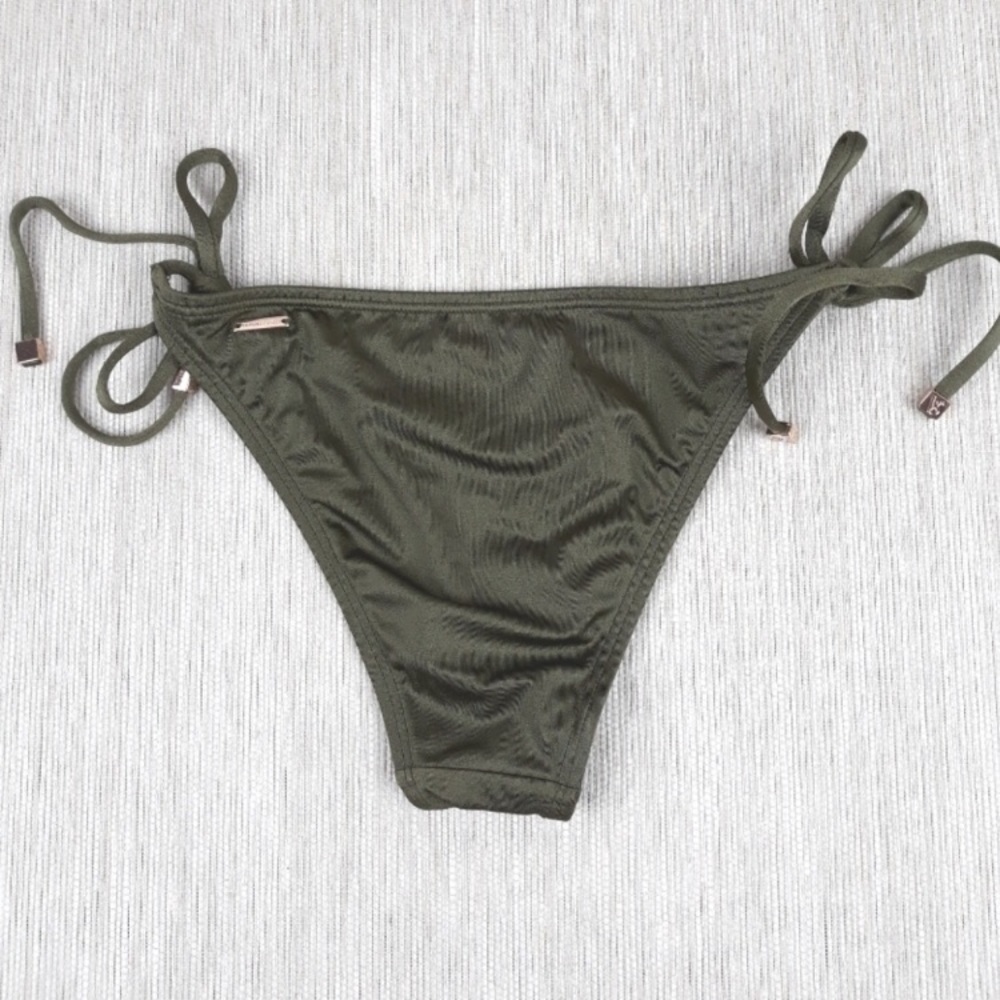 VS Olive green tie bikini bottoms